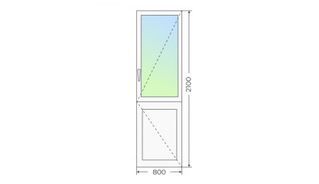 Пластиковая входная одностворчатая дверь 800х2100 - фото - 1