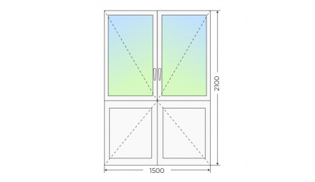 Пластиковая входная двухстворчатая дверь 1600х2100 - фото - 5